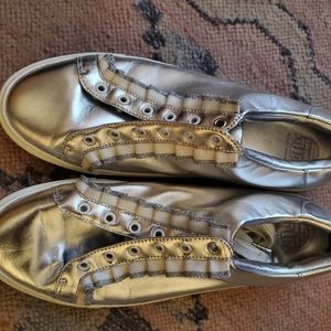 Tory Burch Silver Sneakers